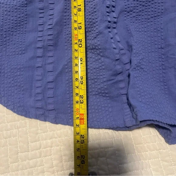 J. Jill Soft Blue Textured Blouse - Picture 3 of 4